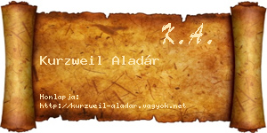 Kurzweil Aladár névjegykártya